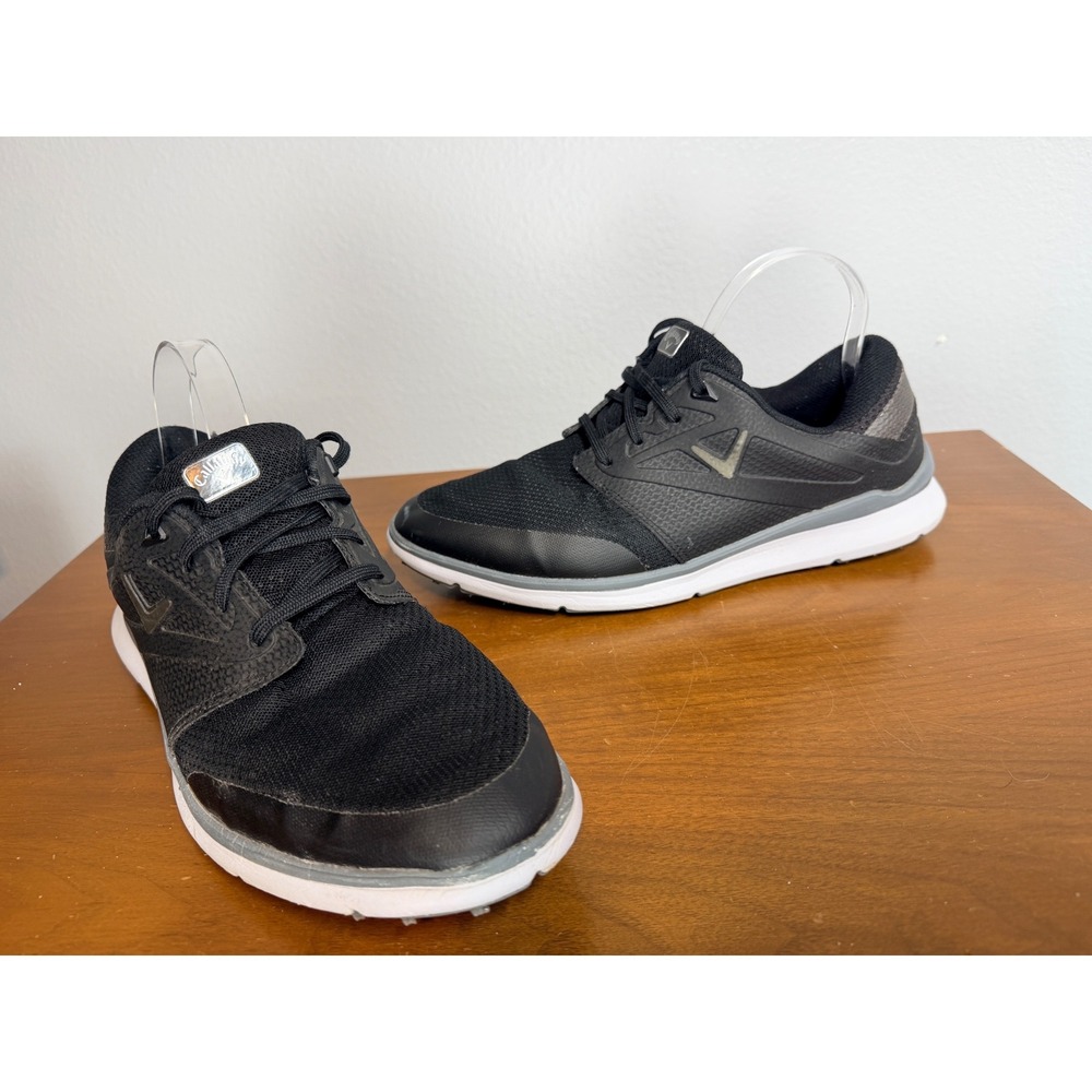 Callaway Golf Shoes Mens 10 Black Balboa Vent Spikeless Mesh Athletic CG206BK